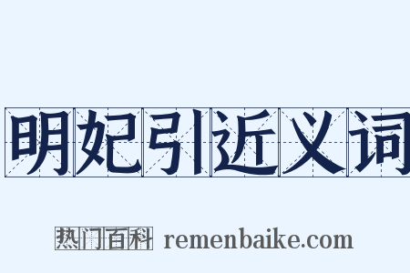 明妃引近义词是什么意思的图片